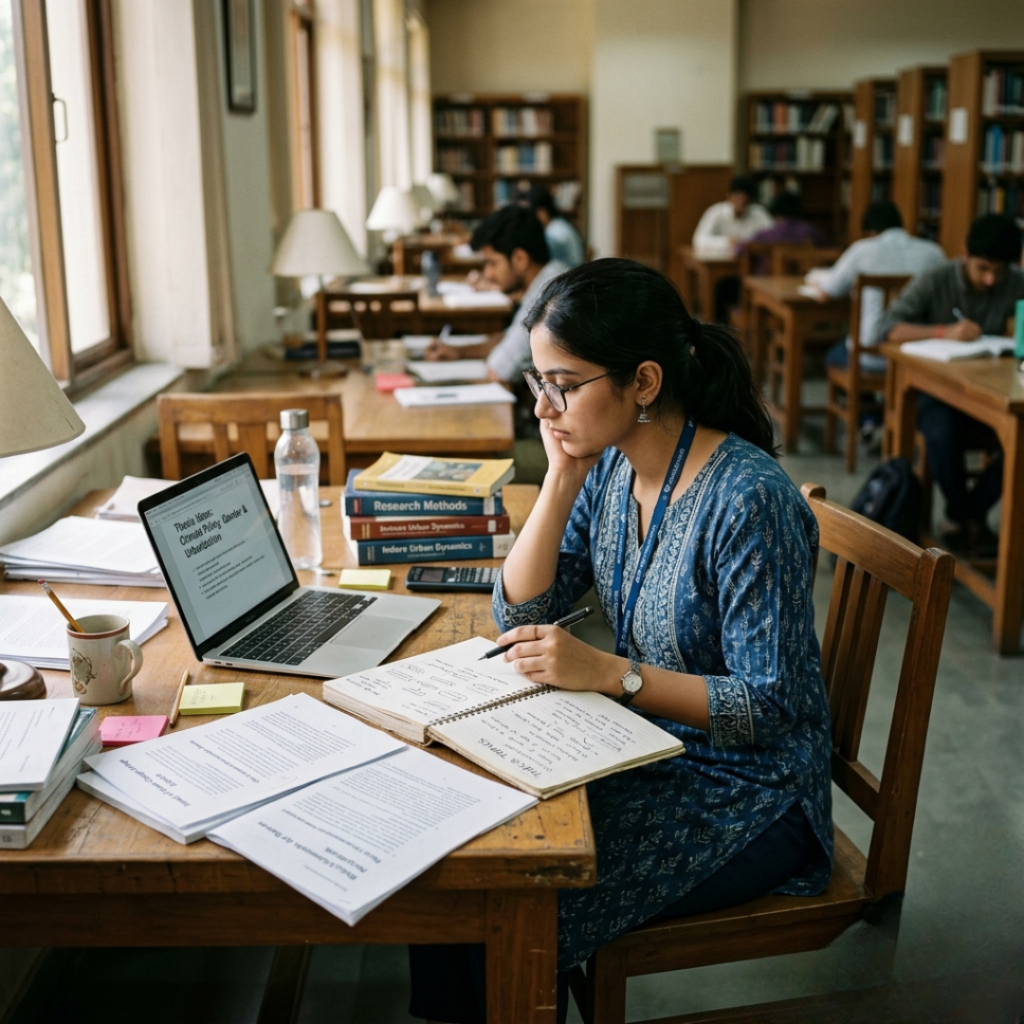 PhD thesis topics selection by Indian student with research papers