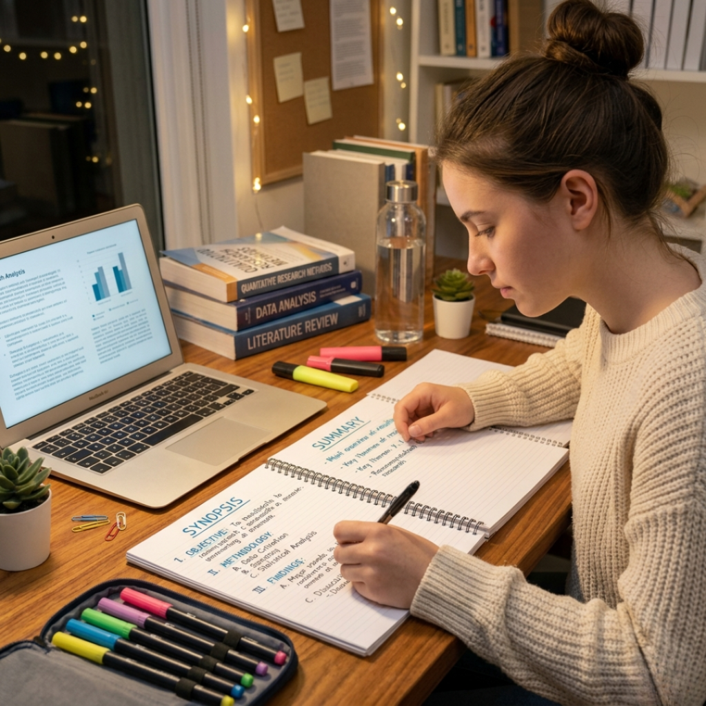 difference between synopsis and summary example for students
